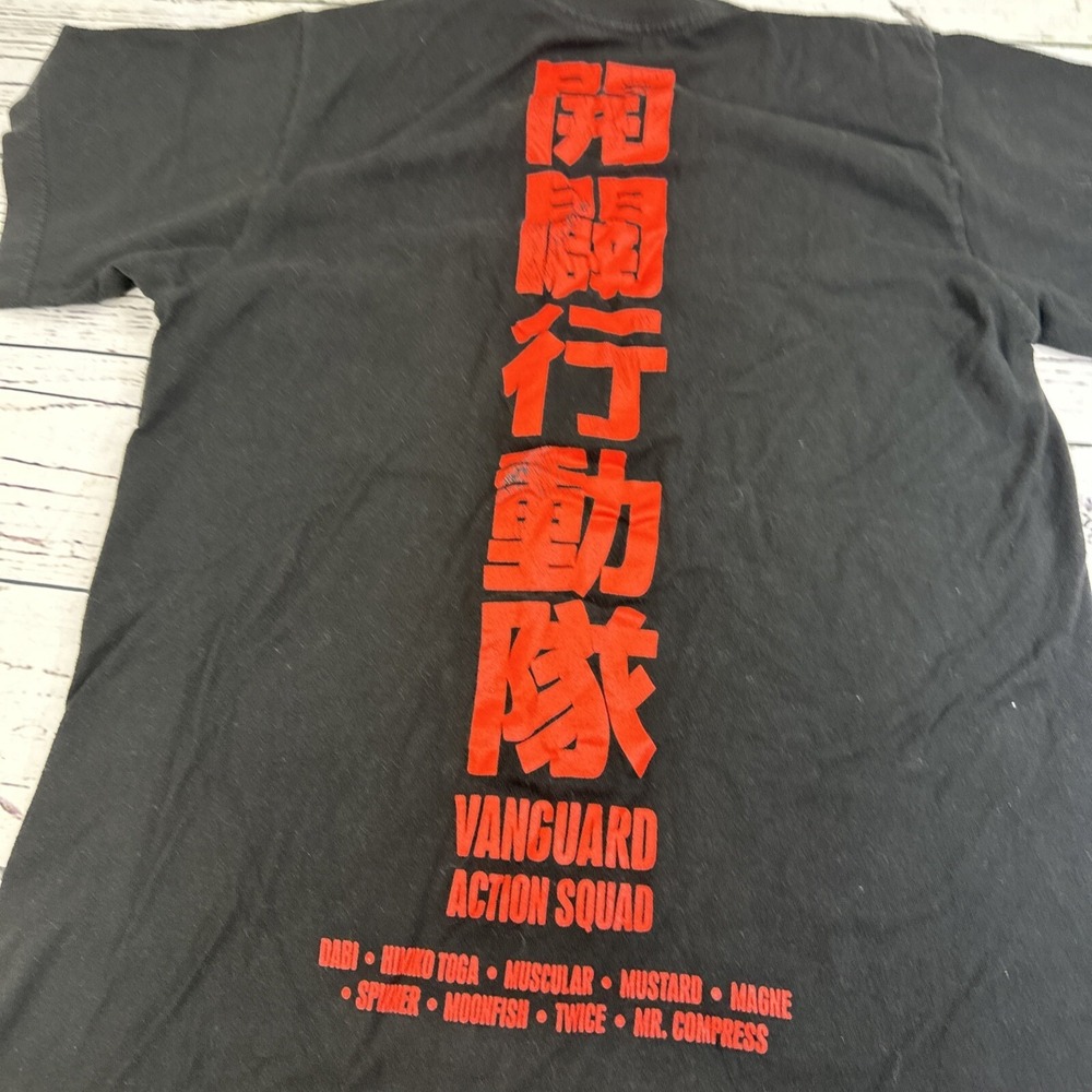 My Hero Academia Vanguard Action Squad Black Graphic T-Shirt Mens Small S Anime - Picture 8 of 8